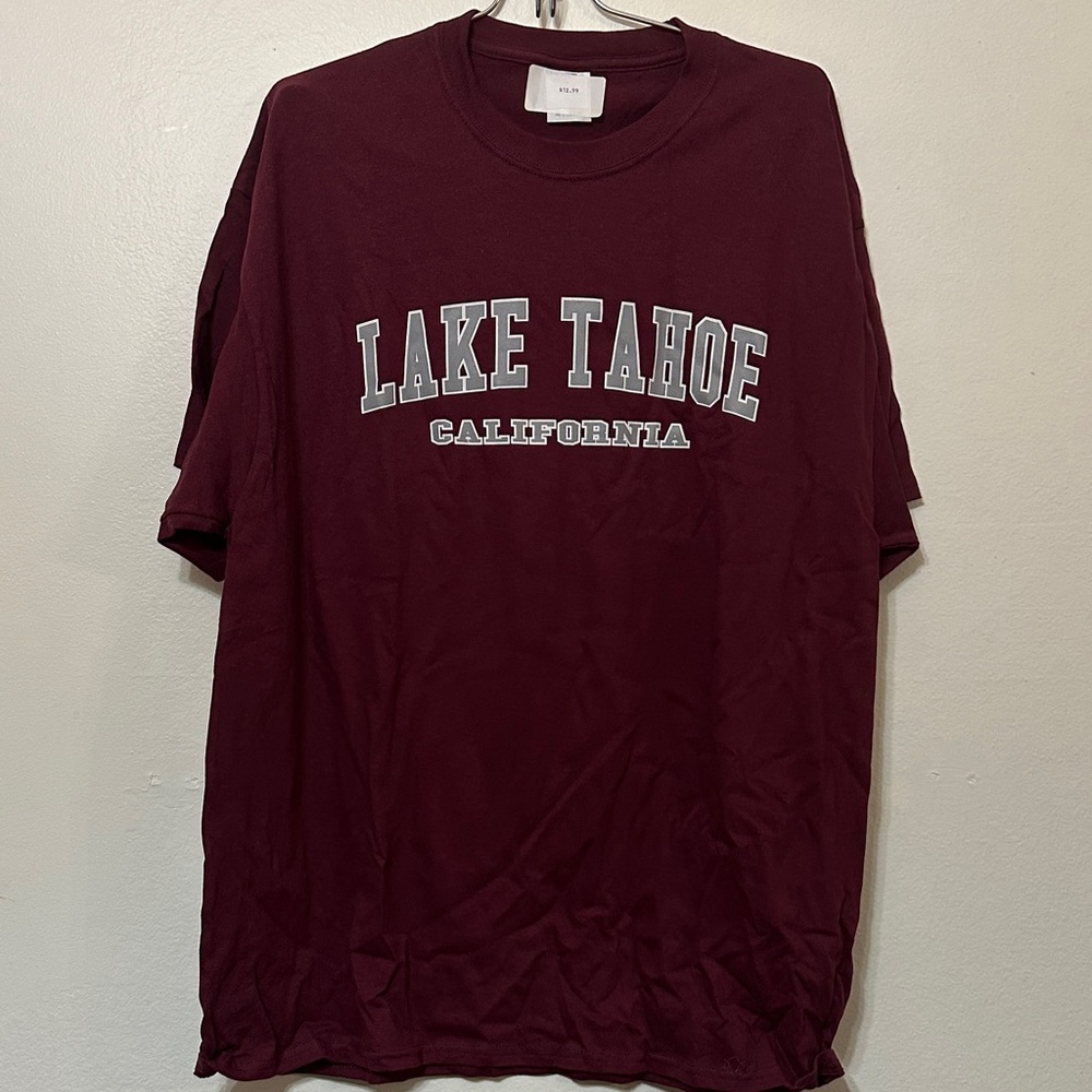 Lake Tahoe California Maroon T-Shirt
